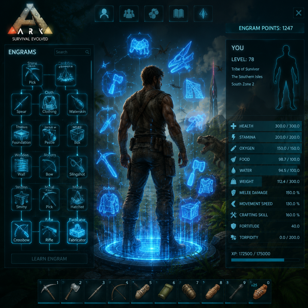 ARK: Survival Evolved Character Skills guide screenshot