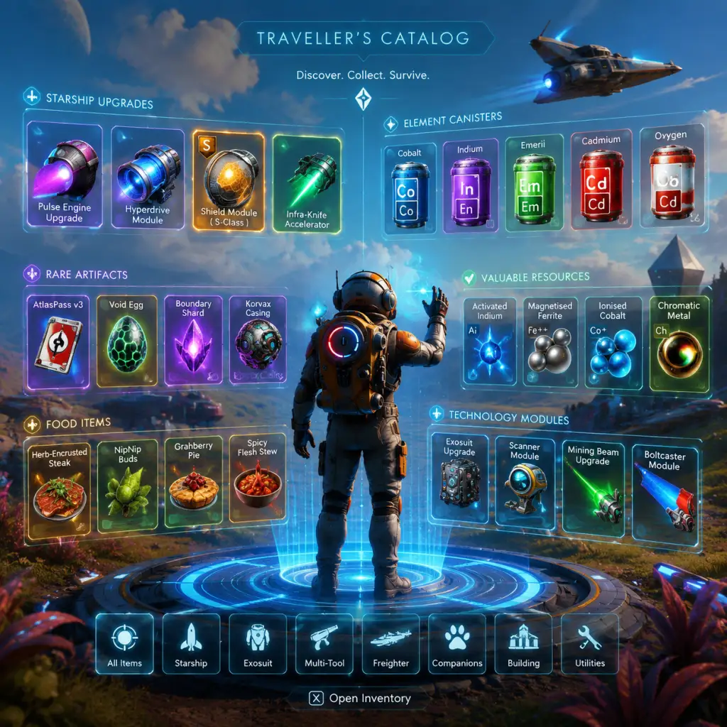 No Man's Sky All Game Items guide screenshot
