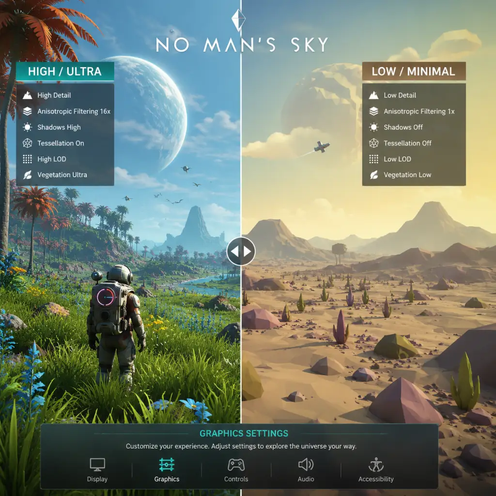 No Man's Sky Game Settings guide screenshot