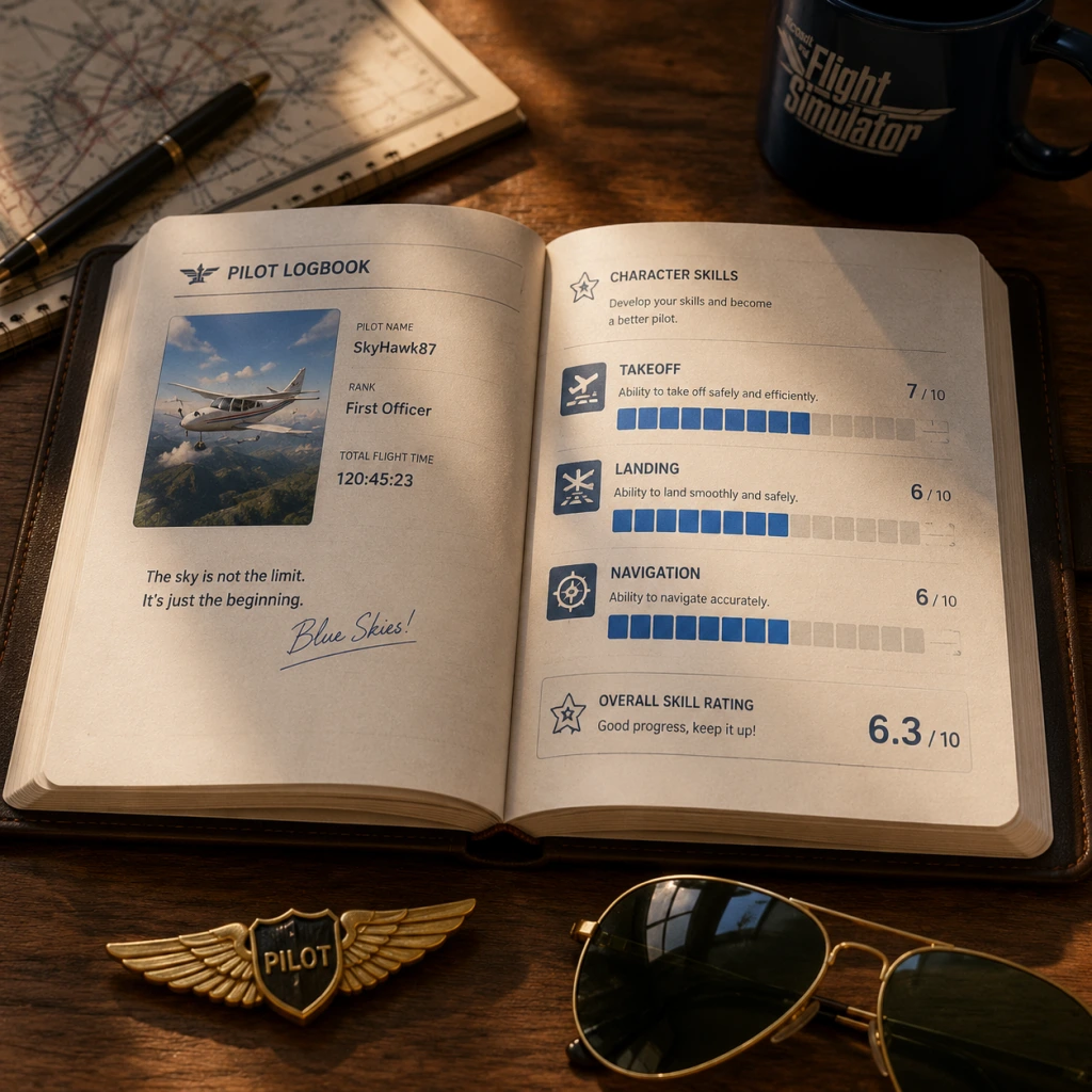 Microsoft Flight Simulator Character Skills guide screenshot