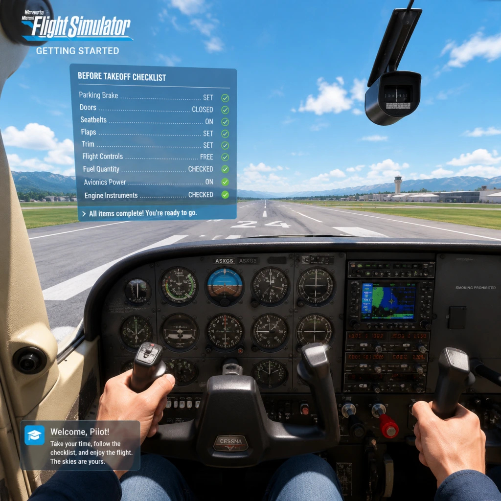 Microsoft Flight Simulator Getting Started guide screenshot