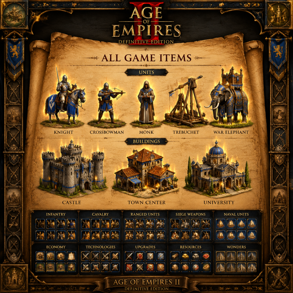 Age of Empires II: Definitive Edition All Game Items guide screenshot