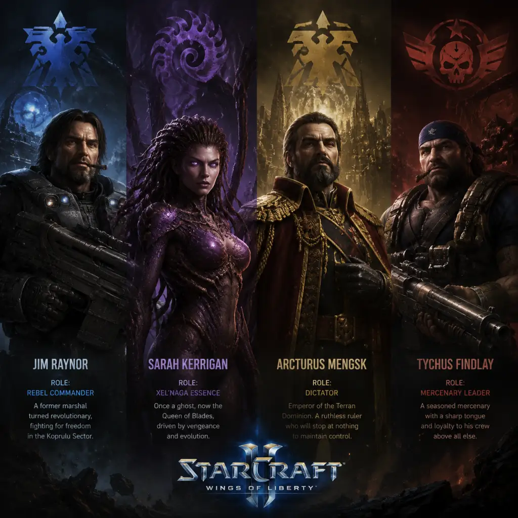 StarCraft II: Wings of Liberty Characters & Roles guide screenshot