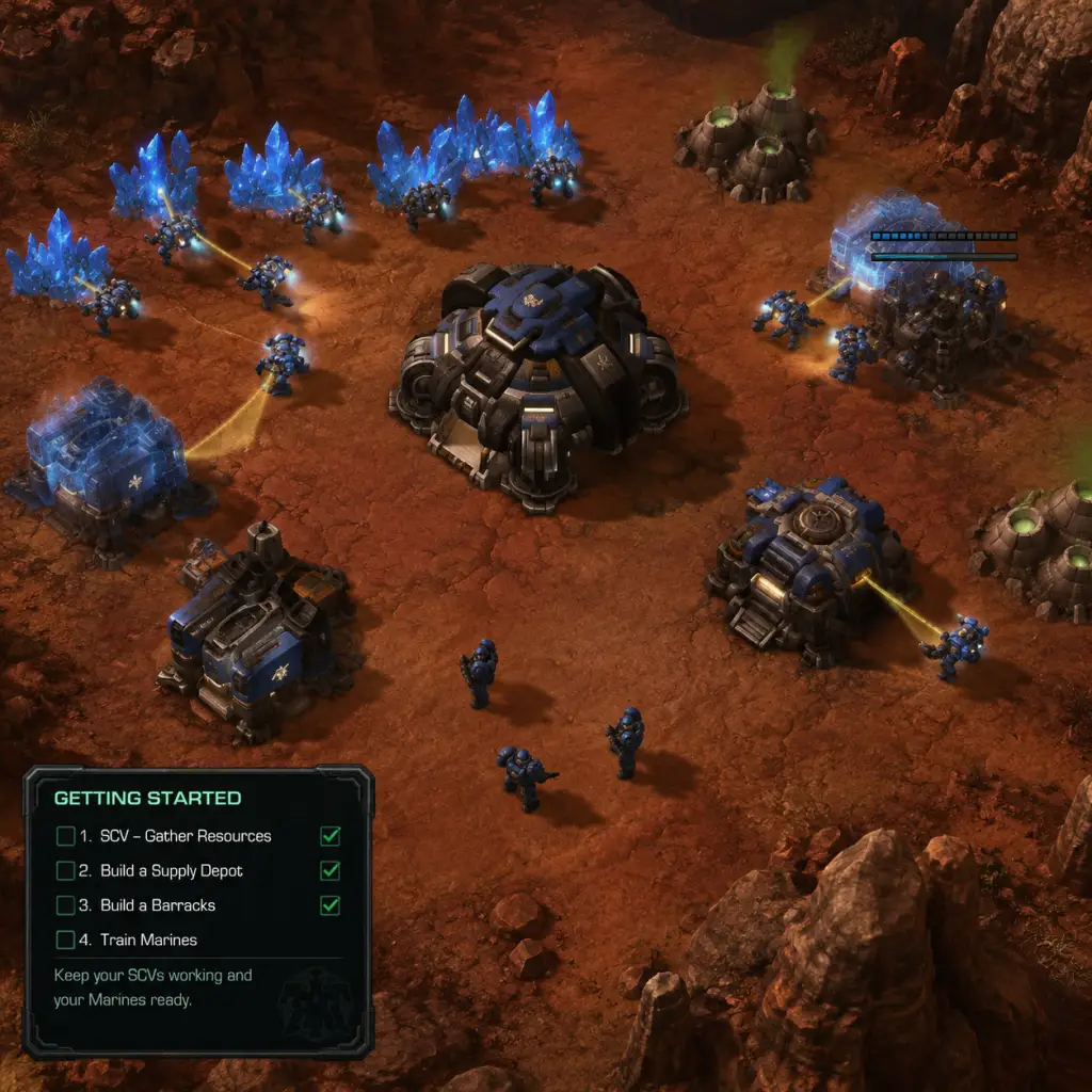 StarCraft II: Wings of Liberty Getting Started guide screenshot