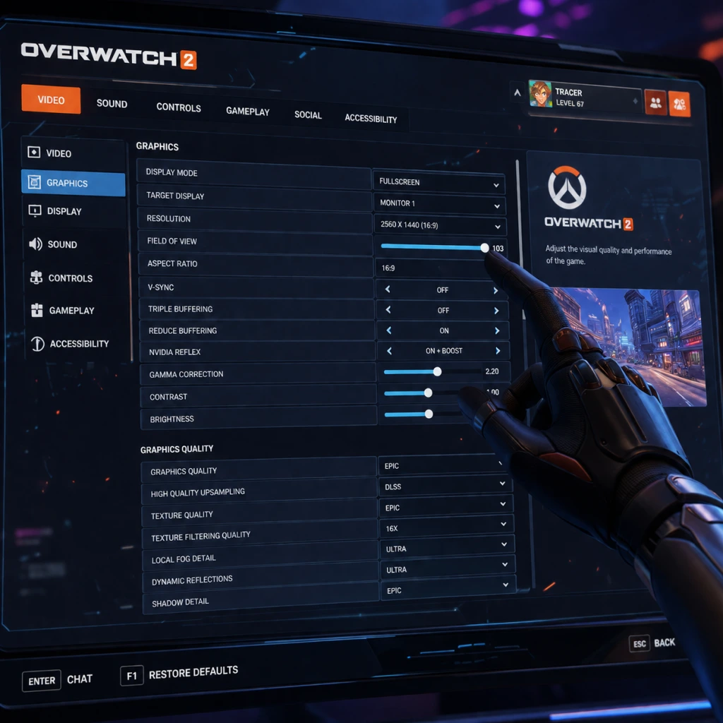 Overwatch 2 Game Settings guide screenshot
