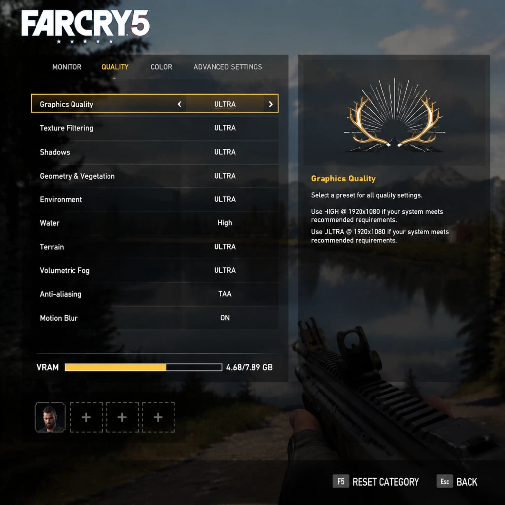Far Cry 5 Game Settings guide screenshot