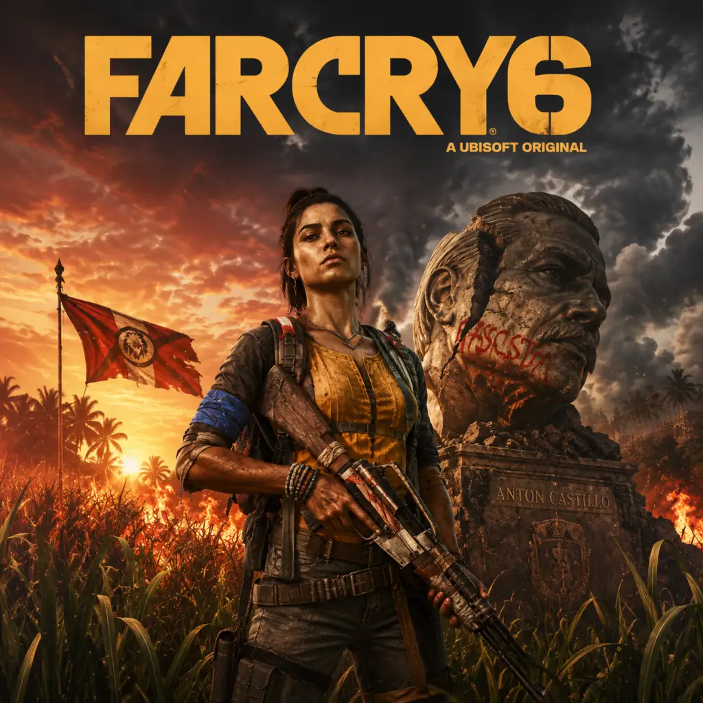 Far Cry 6 game poster and cover art