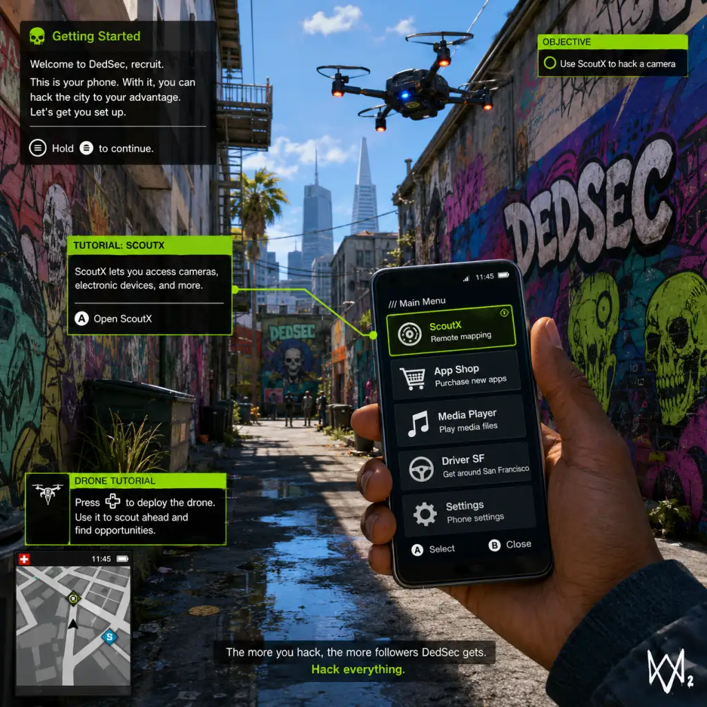 Watch Dogs 2 Getting Started guide screenshot