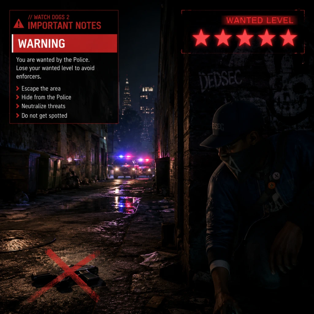 Watch Dogs 2 Important Notes guide screenshot