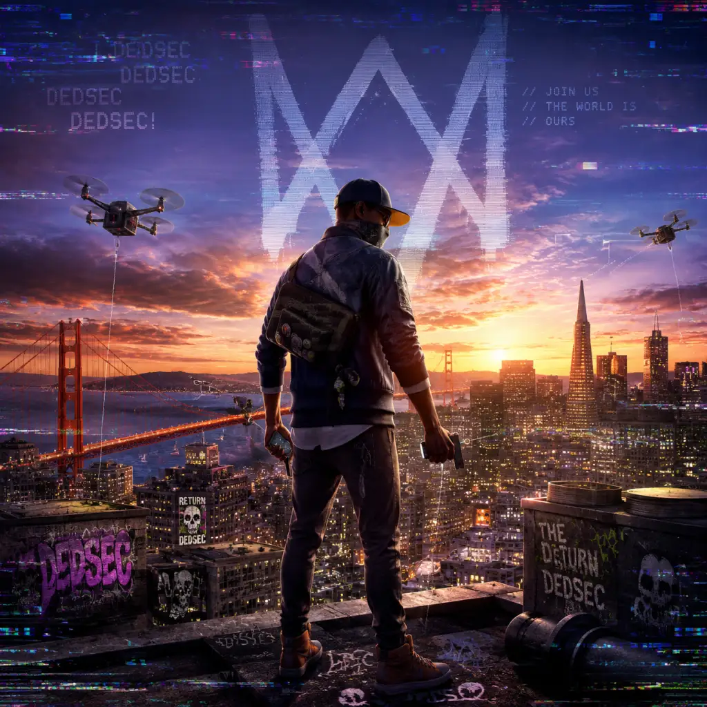 Watch Dogs 2 game poster and cover art
