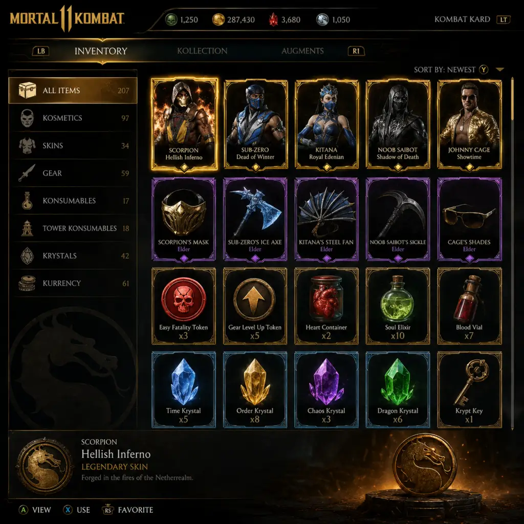 Mortal Kombat 11 All Game Items guide screenshot