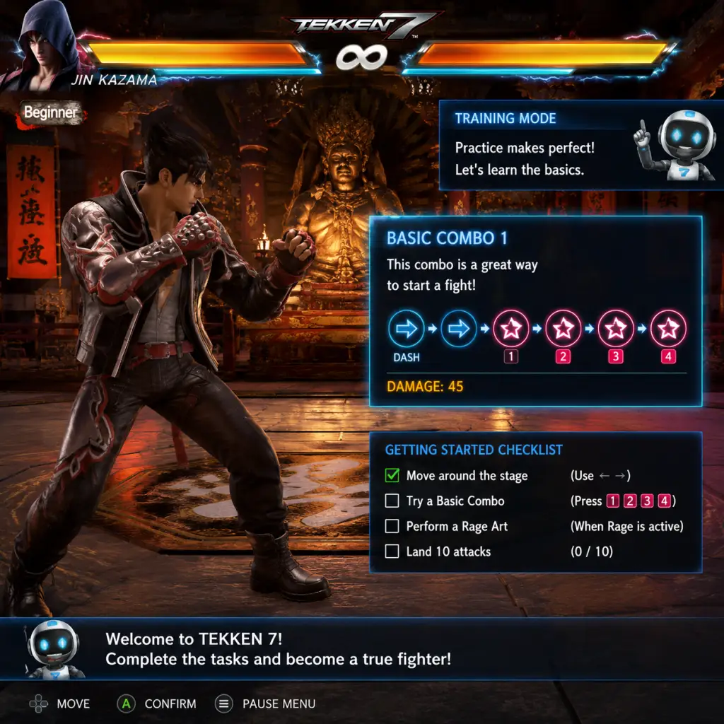 Tekken 7 Getting Started guide screenshot