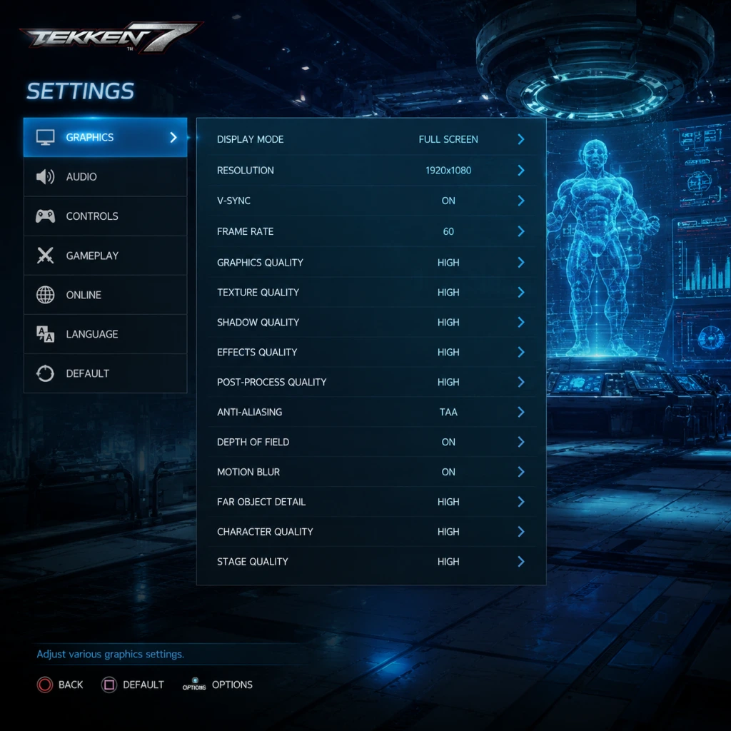 Tekken 7 Game Settings guide screenshot