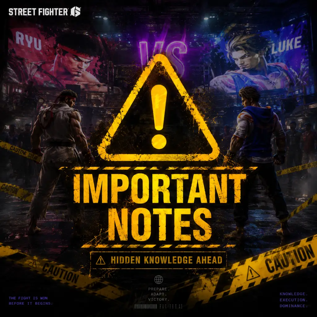 Street Fighter 6 Important Notes guide screenshot