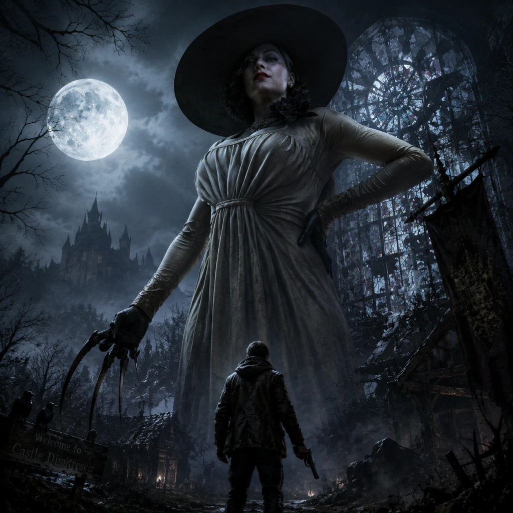 Resident Evil Village game poster and cover art