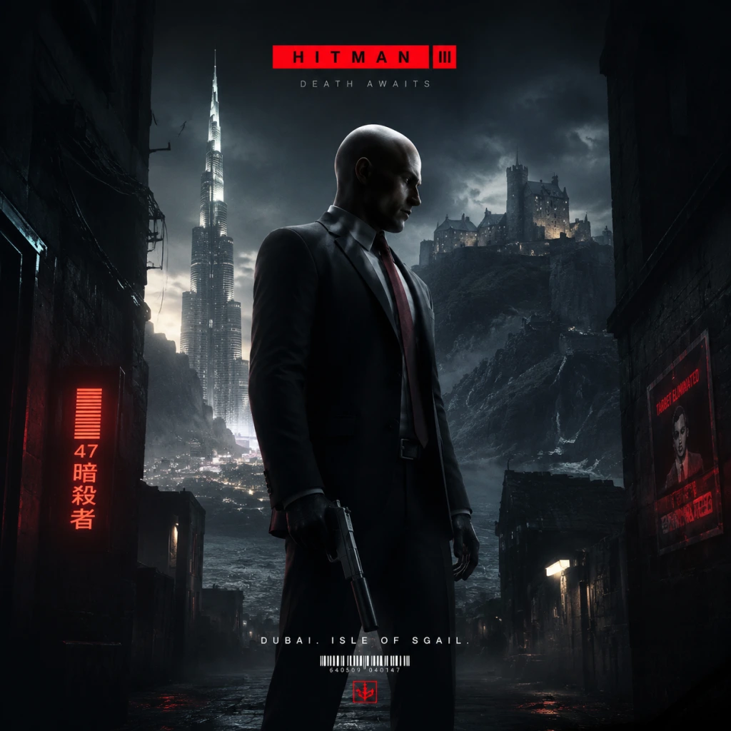 Hitman 3 game poster and cover art
