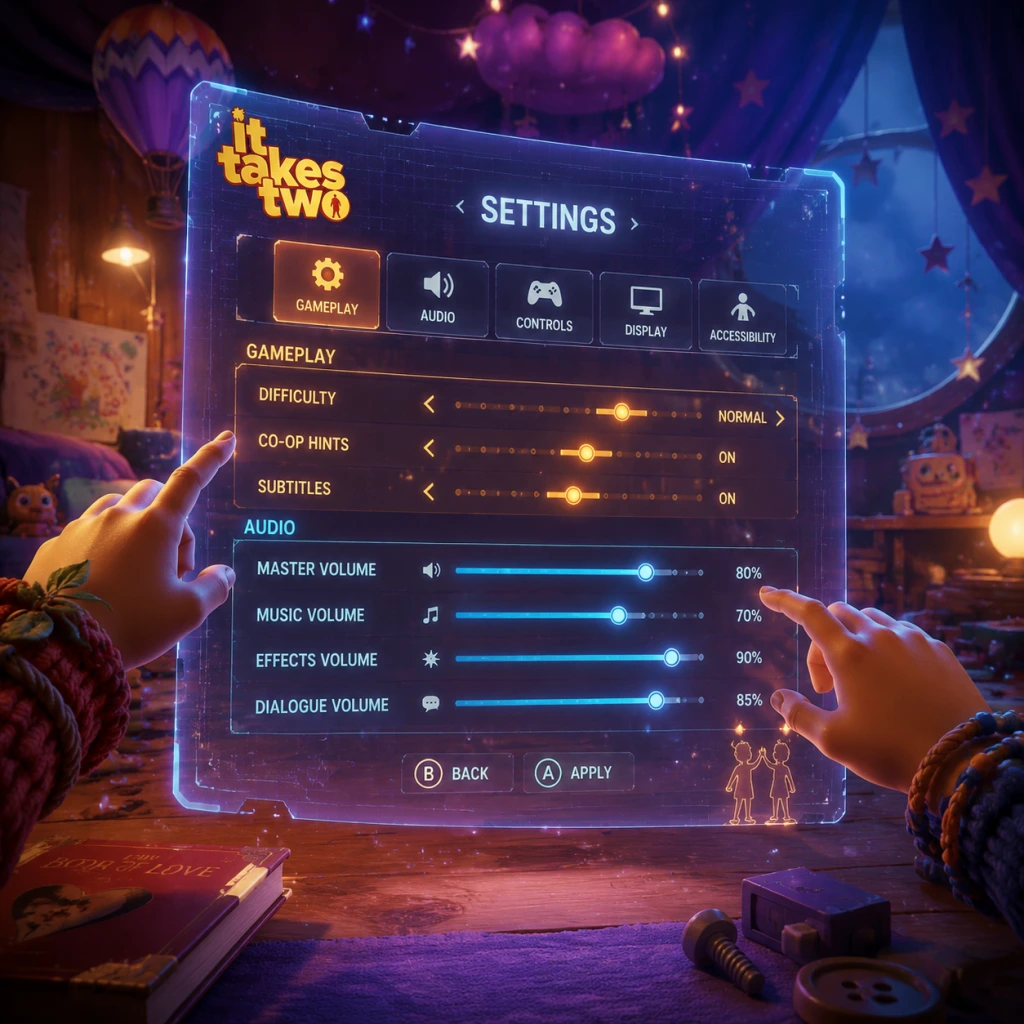 It Takes Two Game Settings guide screenshot