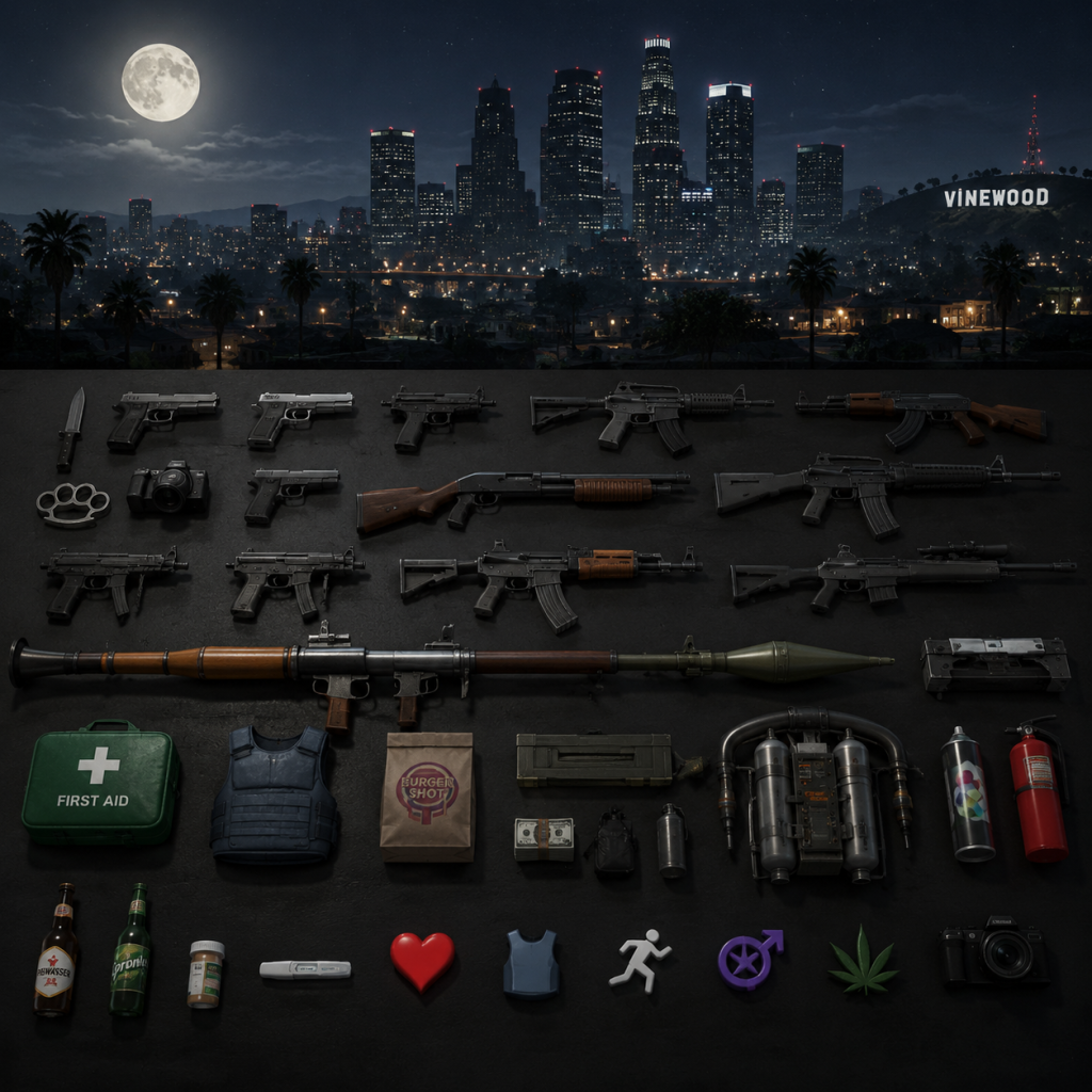 Grand Theft Auto: San Andreas All Game Items guide screenshot
