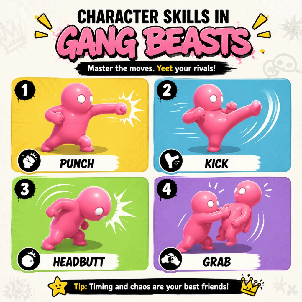 Gang Beasts Character Skills guide screenshot
