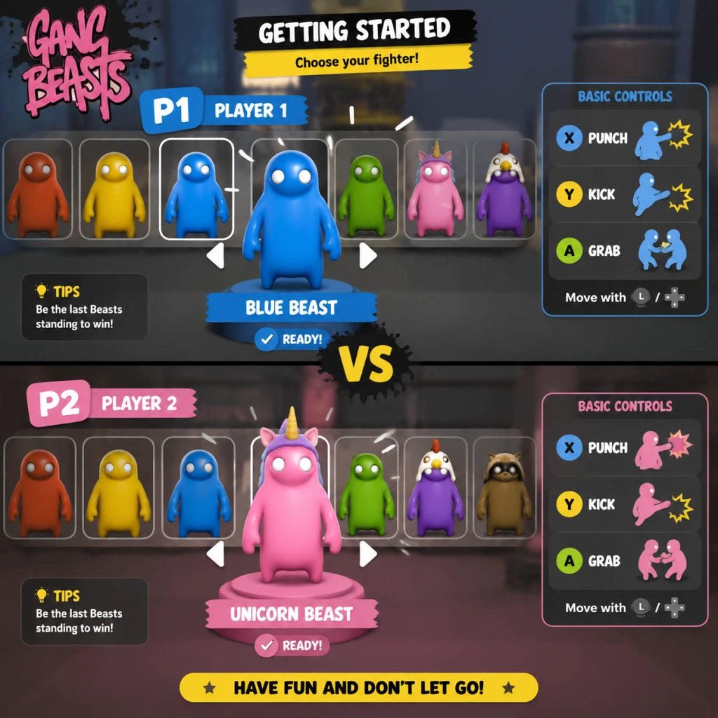 Gang Beasts Getting Started guide screenshot