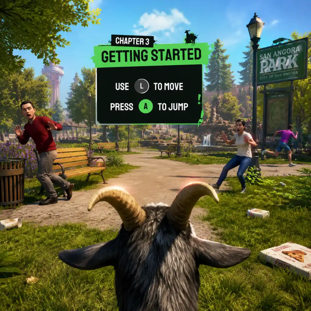 Goat Simulator 3 Getting Started guide screenshot