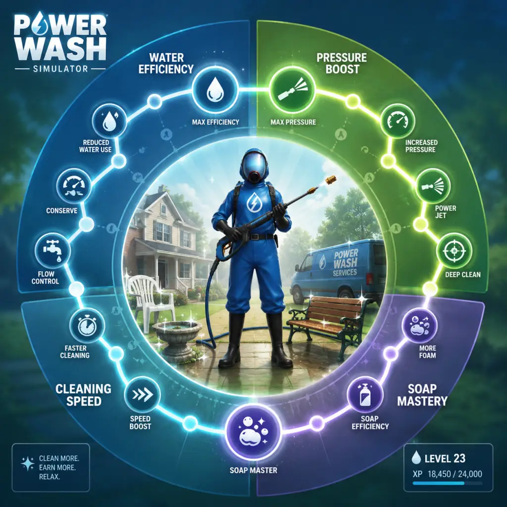 PowerWash Simulator Character Skills guide screenshot