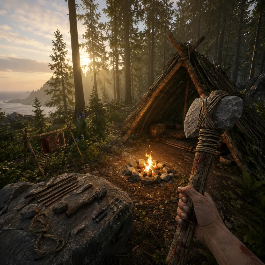 The Forest Getting Started guide screenshot