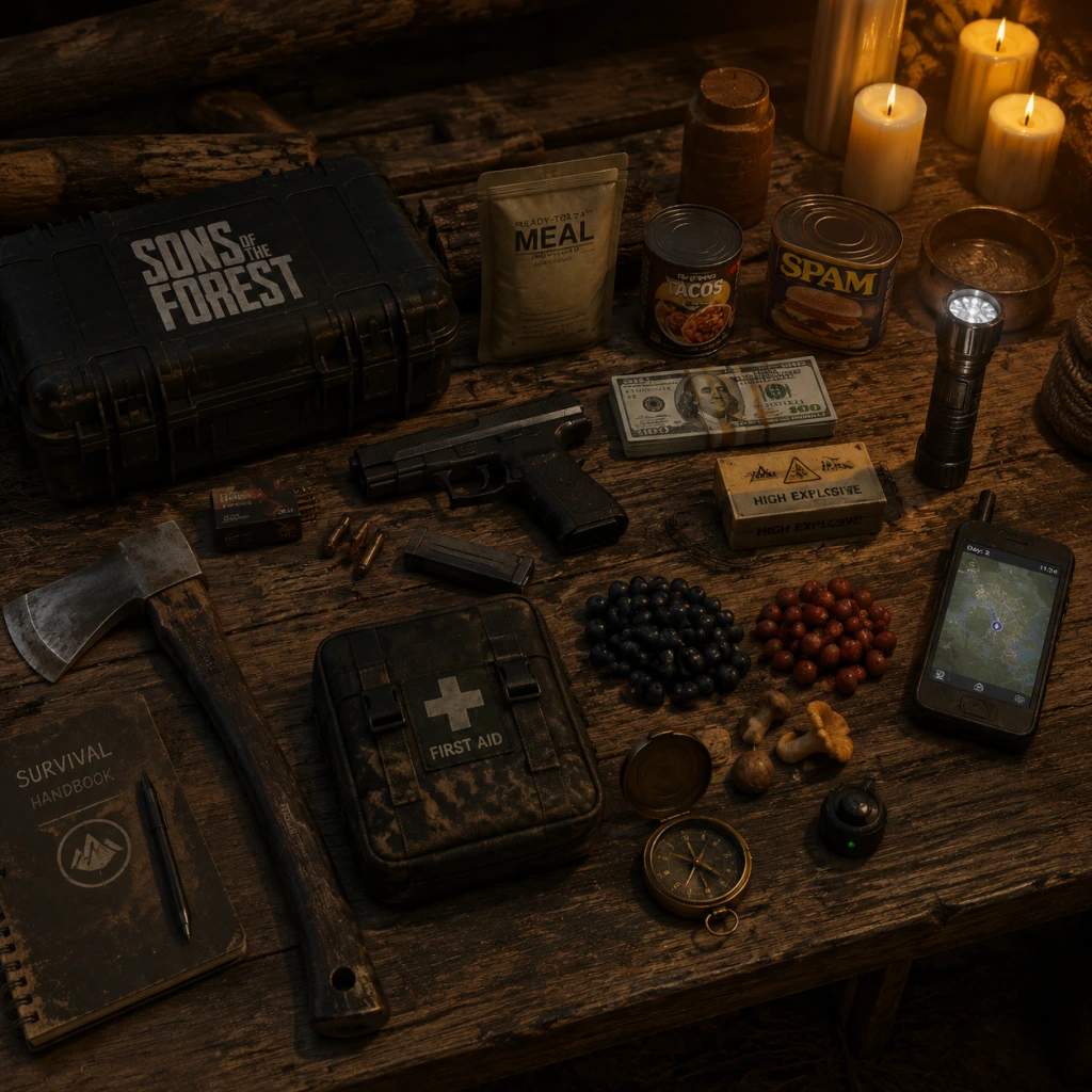 Sons of the Forest All Game Items guide screenshot