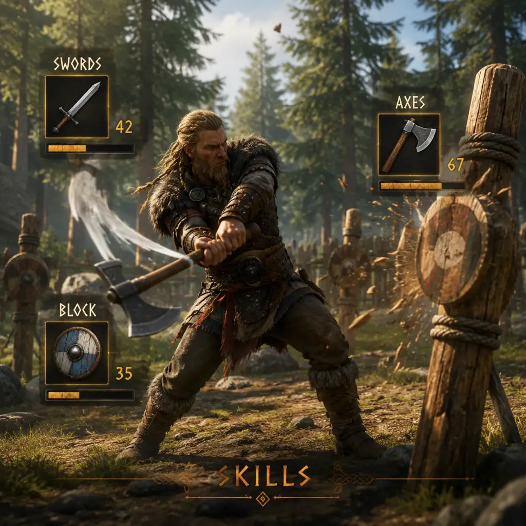 Valheim Character Skills guide screenshot
