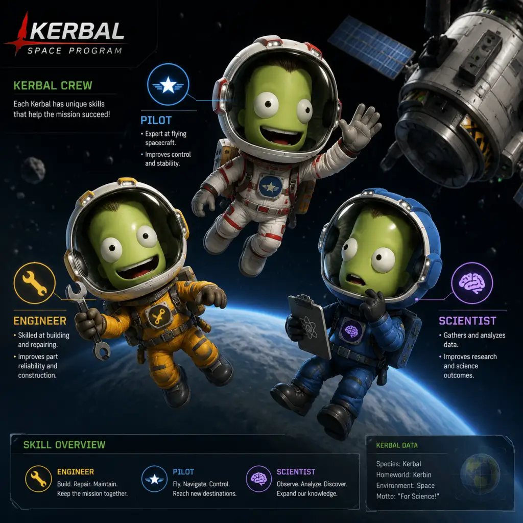 Kerbal Space Program Character Skills guide screenshot