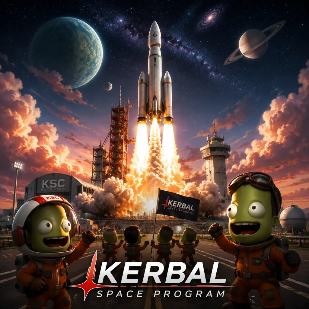 Kerbal Space Program game poster and cover art