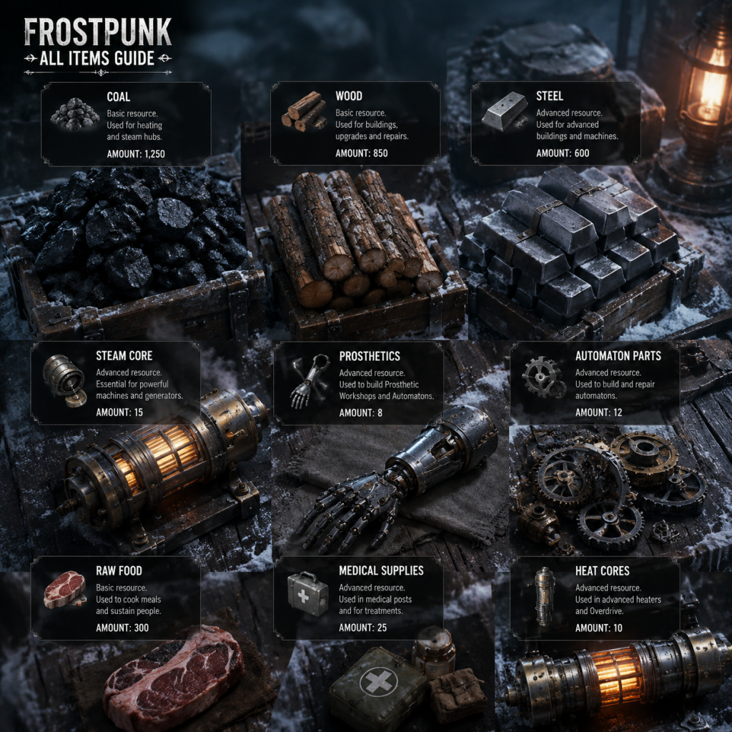 Frostpunk All Game Items guide screenshot