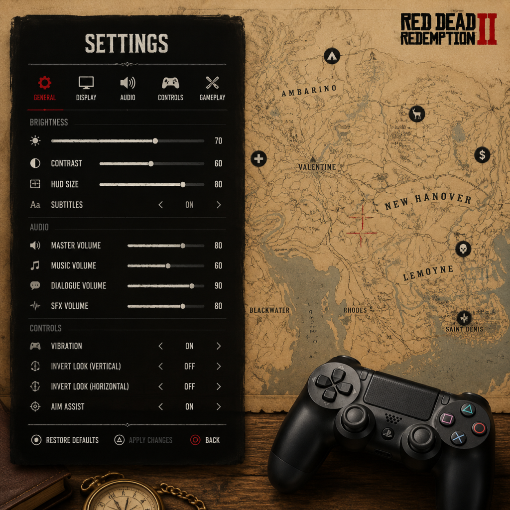 Red Dead Redemption 2 Game Settings guide screenshot