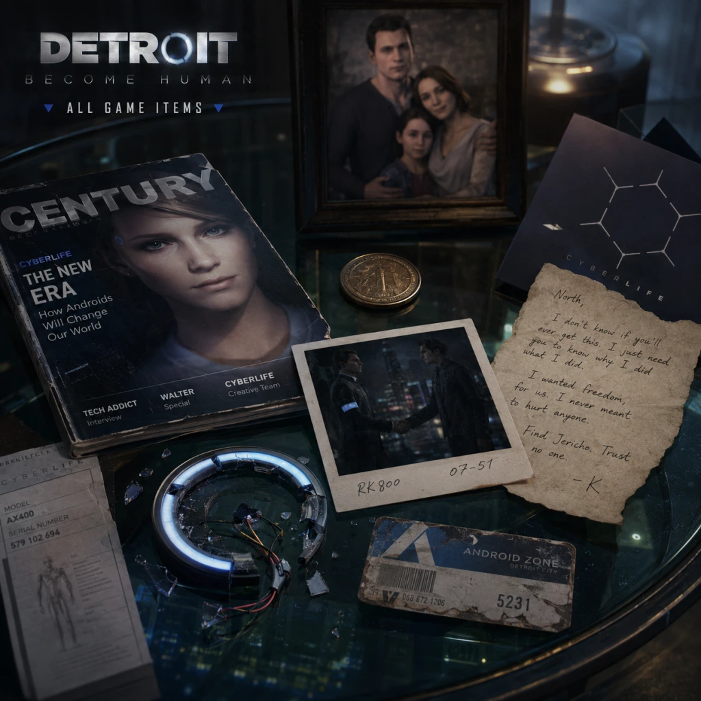 Detroit: Become Human All Game Items guide screenshot