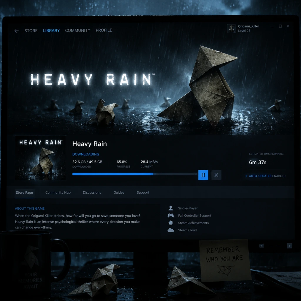 Heavy Rain Download & Installation guide screenshot