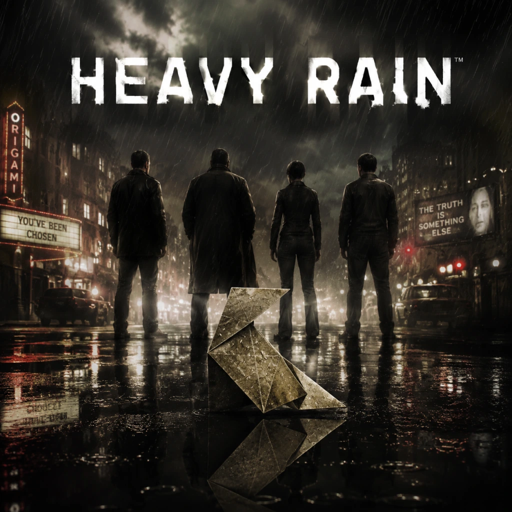 Heavy Rain game poster and cover art