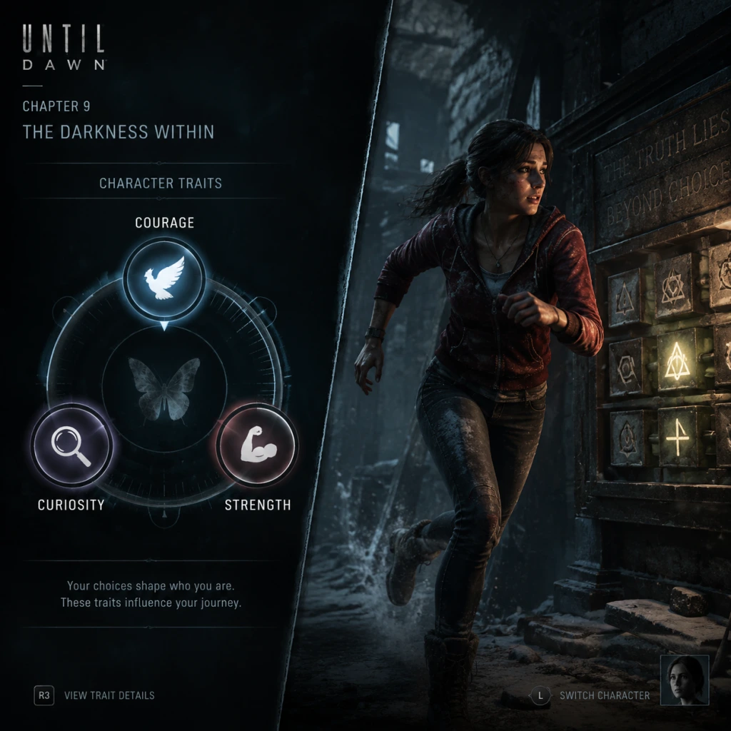 Until Dawn Character Skills guide screenshot