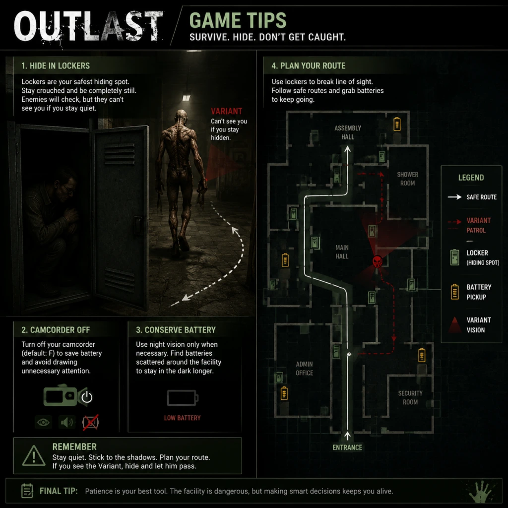 Outlast Game Tips guide screenshot
