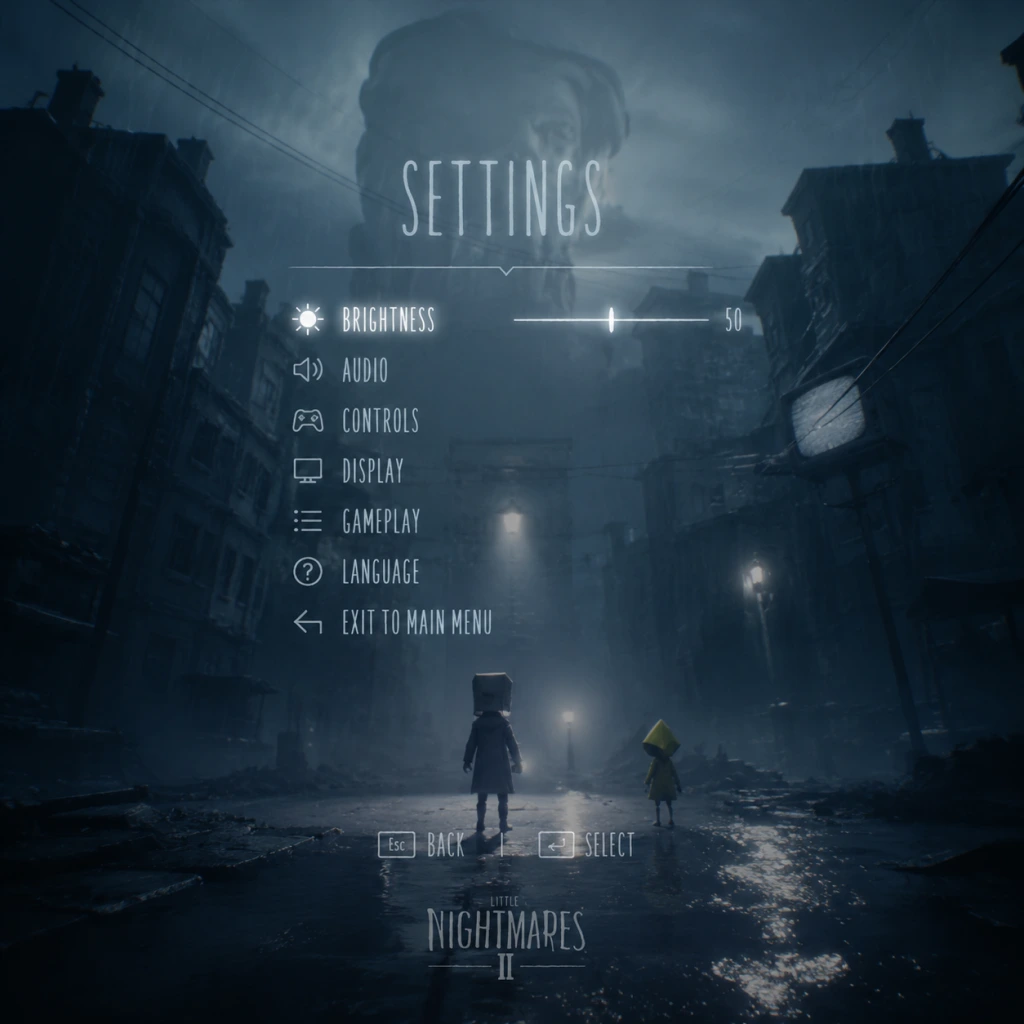 Little Nightmares II Game Settings guide screenshot