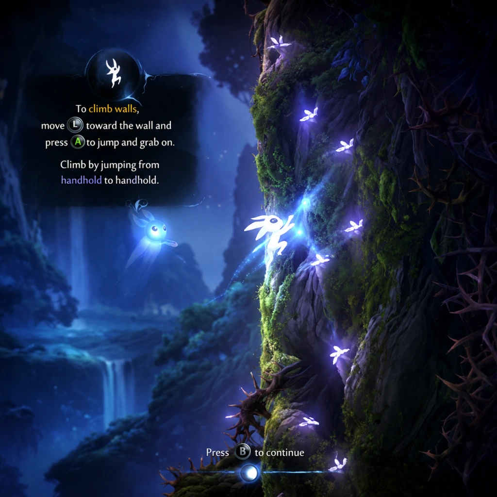 Ori and the Will of the Wisps Getting Started guide screenshot