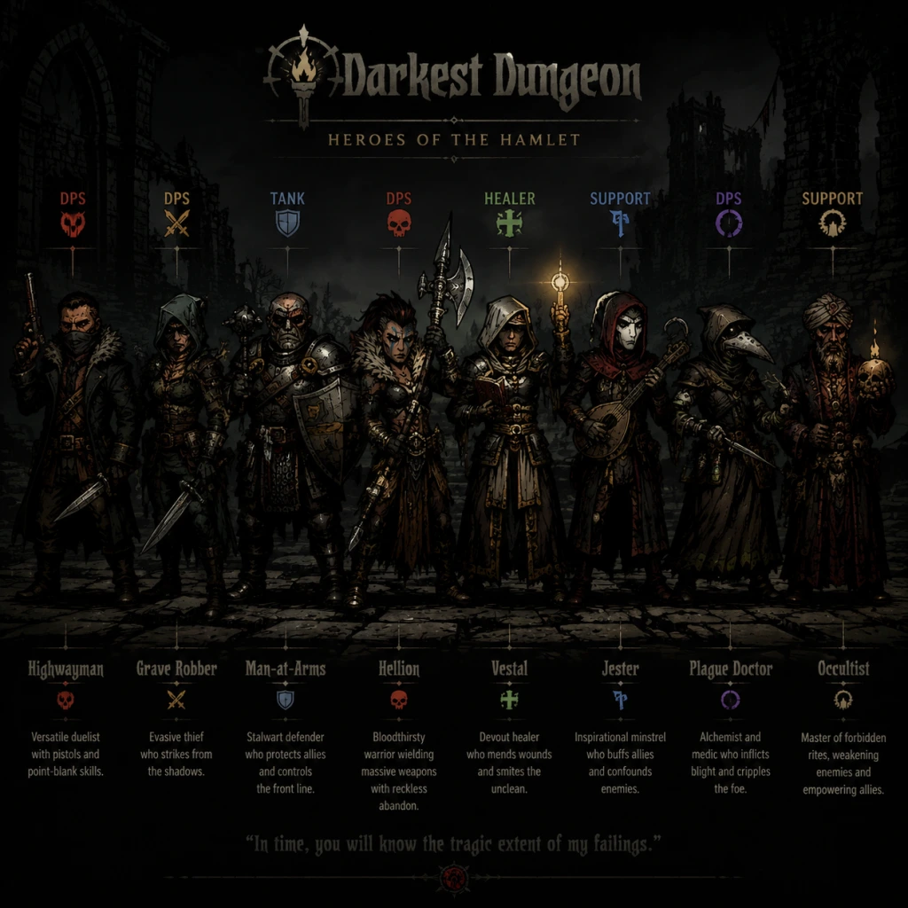 Darkest Dungeon Characters & Roles guide screenshot