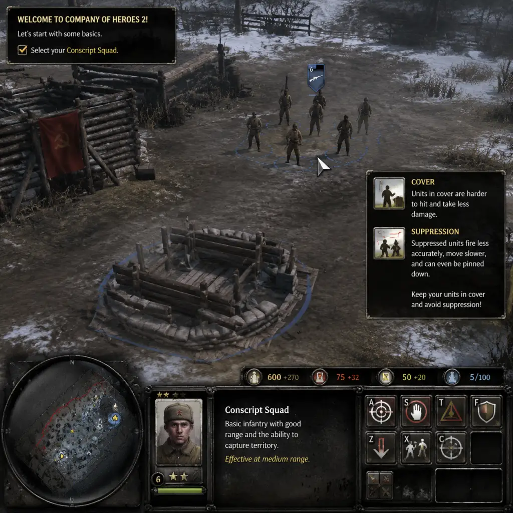 Company of Heroes 2 Getting Started guide screenshot