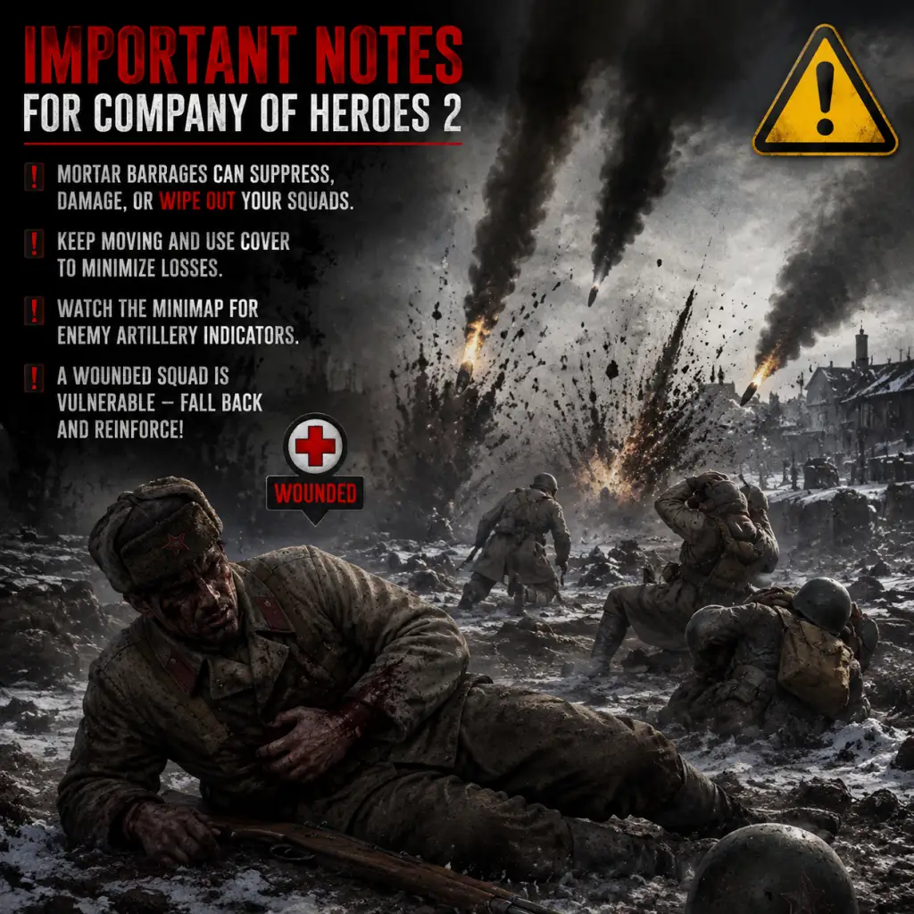 Company of Heroes 2 Important Notes guide screenshot