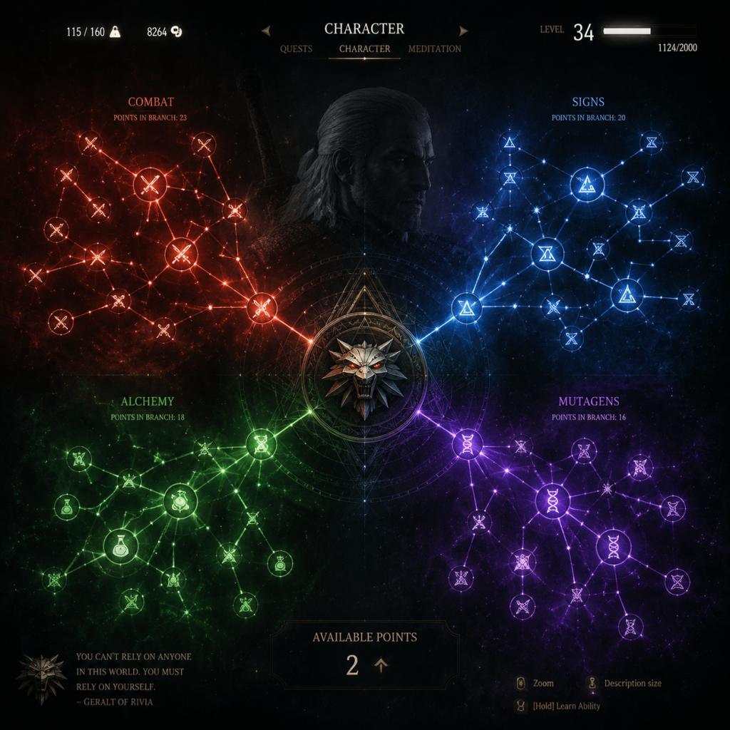 The Witcher 3: Wild Hunt Character Skills guide screenshot