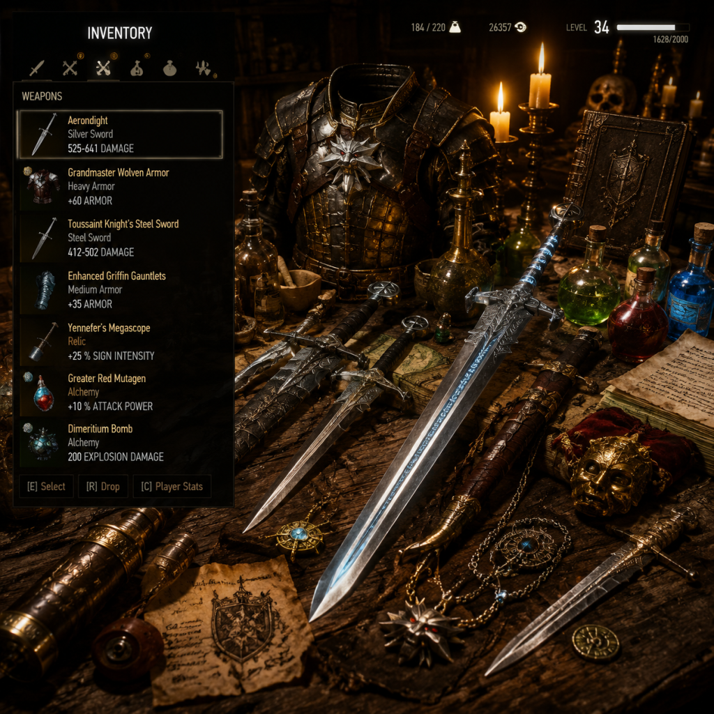 The Witcher 3: Wild Hunt All Game Items guide screenshot