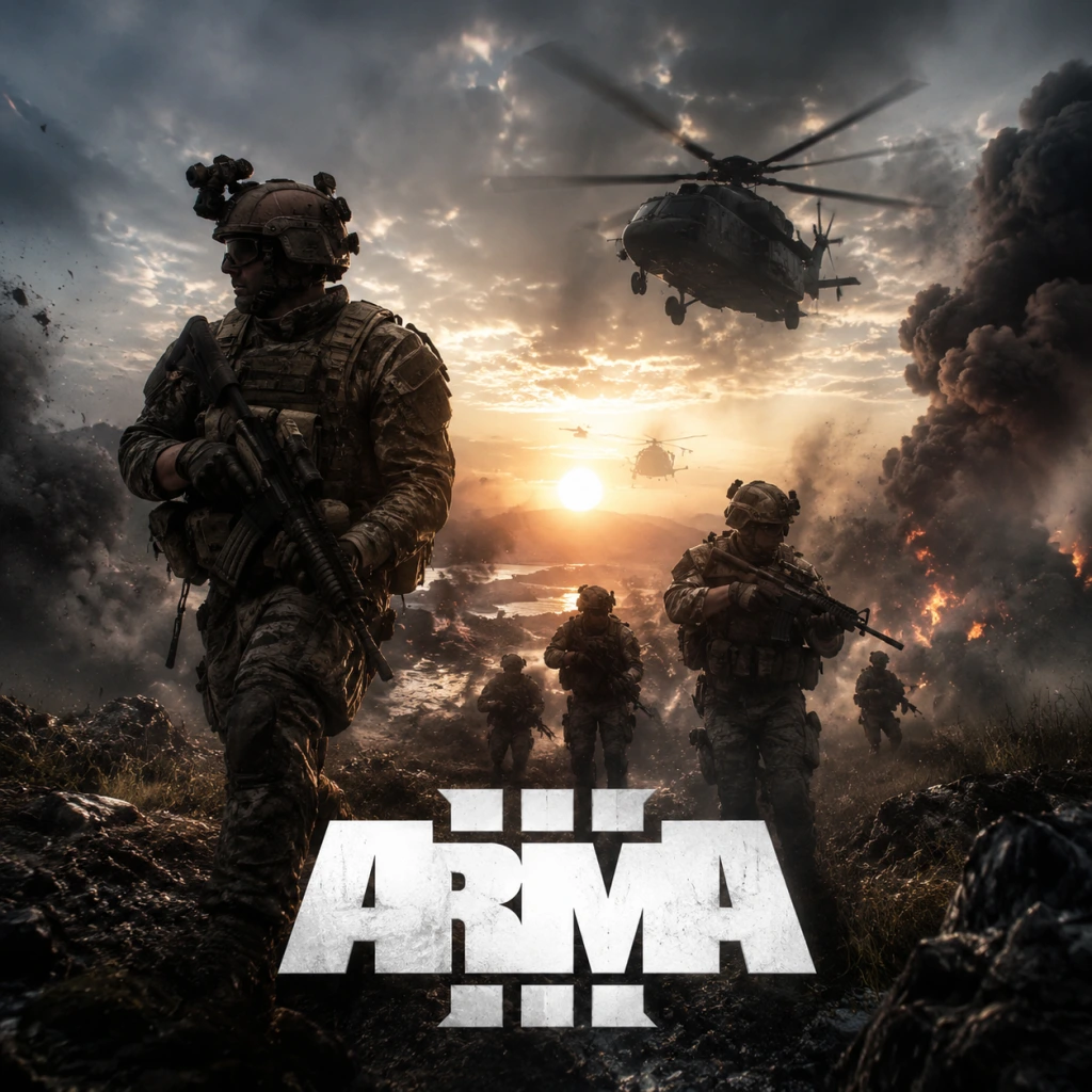Arma 3 game poster and cover art