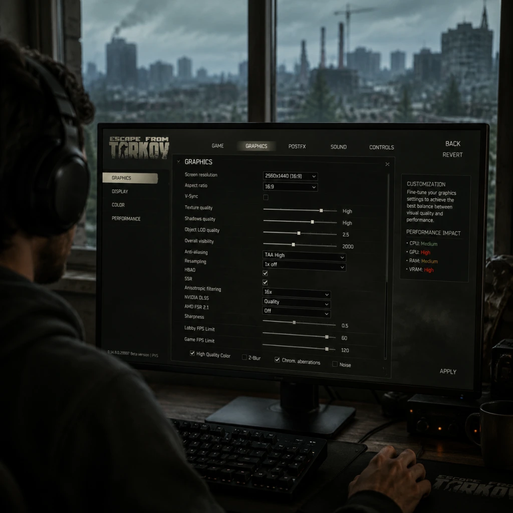 Escape from Tarkov Game Settings guide screenshot