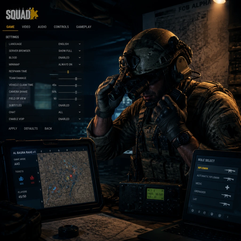 Squad Game Settings guide screenshot