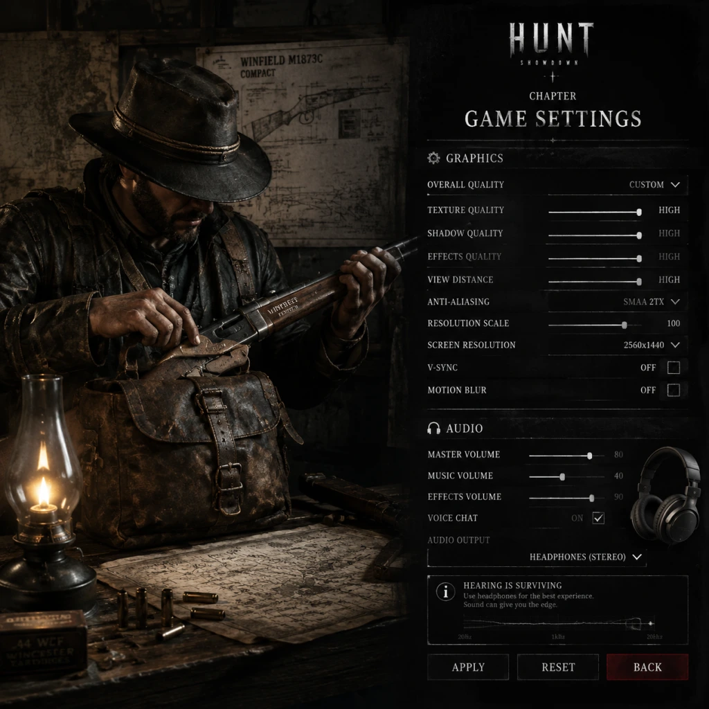 Hunt: Showdown Game Settings guide screenshot