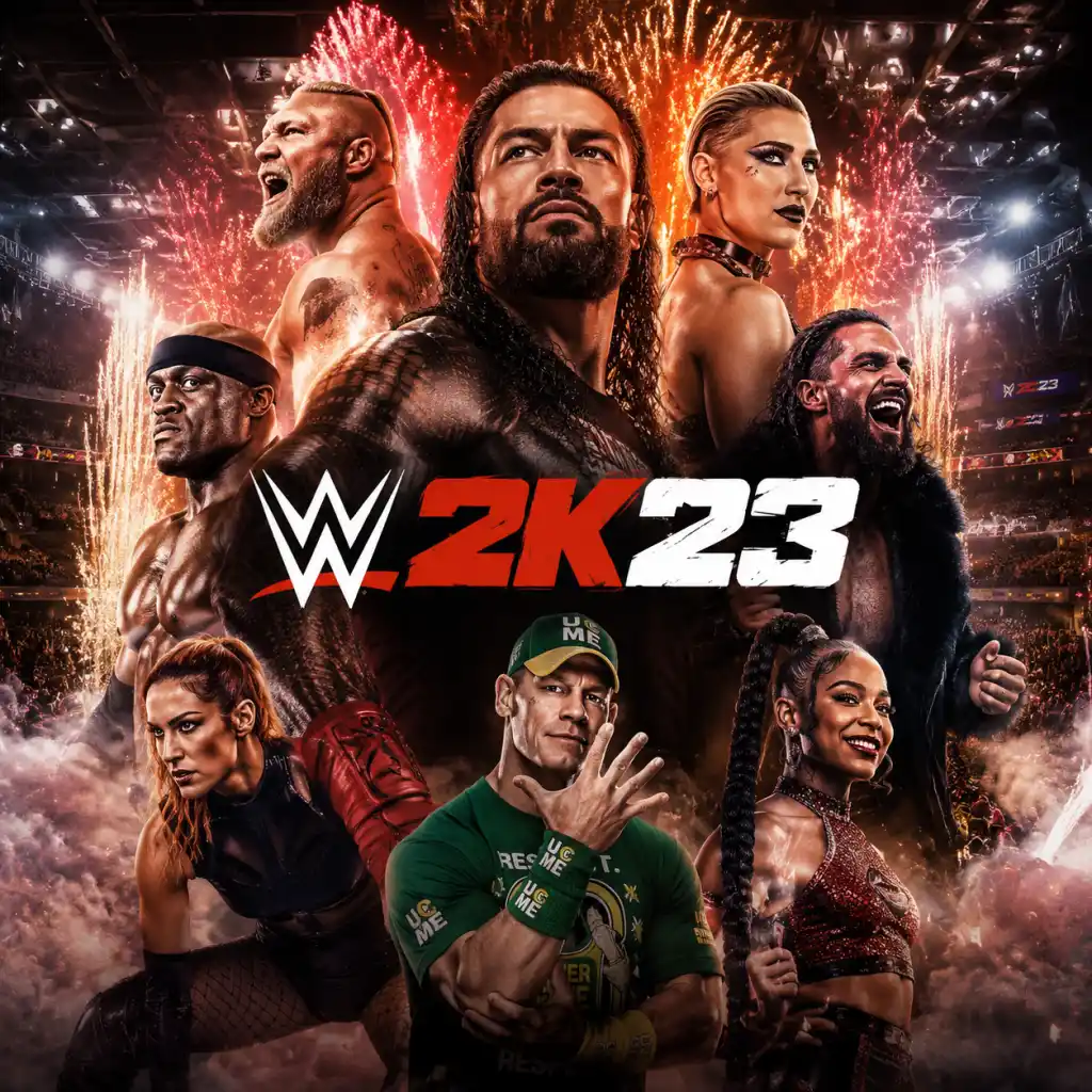WWE 2K23 game poster and cover art